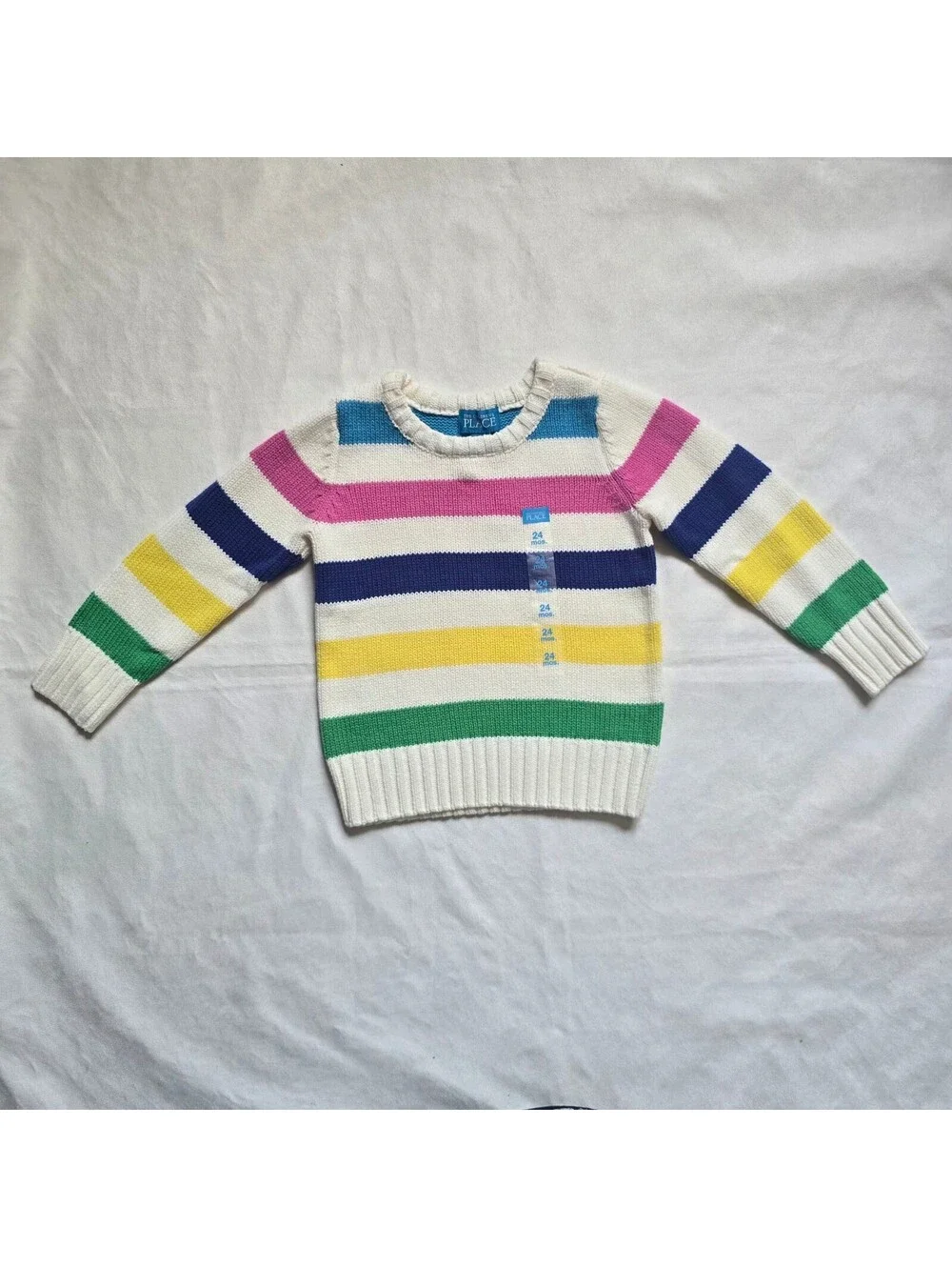 The Children's Place Baby Sweater 24 Months Multi Color Striped Knit